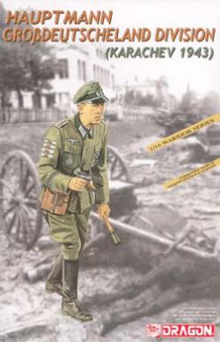 Dragon Models Hauptmann GD Panzer Division -- Plastic Model Military Figure Kit -- 1/16 Scale -- #1627