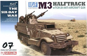 IDF M3 Halftrack w/TCM-20 Anti-Aircraft Gun Plastic Model Military Vehicle Kit 1/35 #3586