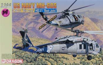 DML USN MH60S HSC23 Wild Cards & HSC21 Black Jacks Plastic Model Helicopters 1/144 Scale #4616