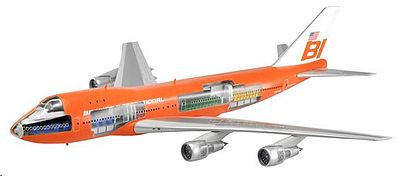DML 747-100 Braniff Airliner w/Cutaways Plastic Model Airplane Kit 1/144 Scale #47011