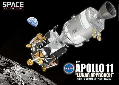 DML Apollo II Lunar Approach CSM Columbia + LM Eagle Space Program Plastic Model 1/72 #50375