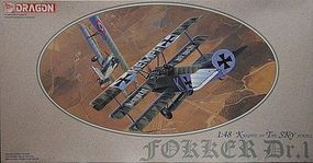 Fokker Dr.I Knights of the Sky Collection Plastic Model Airplane Kit 1/48 Scale #590