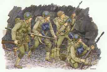 DML 1944 US RANGERS NORMANDY Plastic Model Military Figure 1/35 Scale #6021