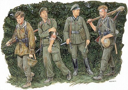 DML German Infantry Battle Hedgerows 1944 Plastic Model Military Figure 1/35 Scale #6025