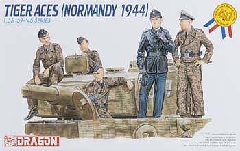 DML Tiger Aces Normandy (5) Plastic Model Military Figure 1/35 Scale #6028
