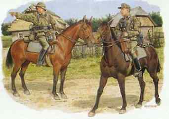 Legend Productions Mounted German Florian Geyer Cavalry W/ Base 1/35 Model kit 