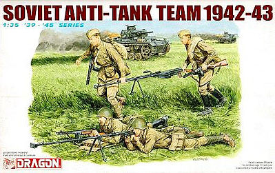 DML Soviet Anit Tank Team Plastic Model Military Figure Kit 1/35 Scale #6049