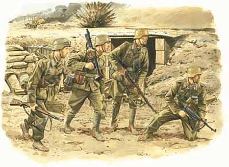 DML German Afrika Korps Plastic Model Military Figure 1/35 Scale #6138