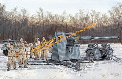 DML 88mm Flak 36 w/Flak Crew/Bonus Plastic Model Military Kit 1/35 Scale #6260