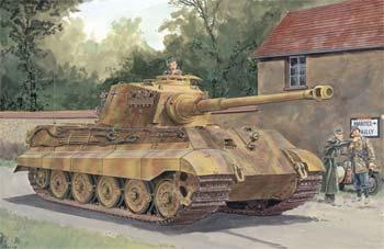 DML SdKfz 182 King Tiger Henschel Tank w/Zimmerit Plastic Model Tank Kit 1/35 #6303