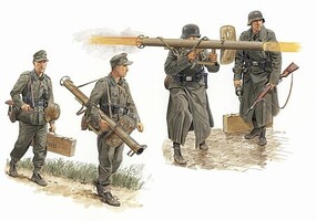 Panzerschreck Teams Figure Set 1944-1945 Plastic Model Military Figure 1/35 Scale #6374
