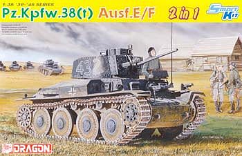 DML PzKpfw 38(t) Ausf E/F Tank (2 in 1) Plastic Model Tank Kit 1/35 Scale #6434