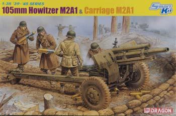 DML 105mm Howitzer M2A1 and Carriage M2A1 w/Crew Plastic Model Artillery Kit 1/35 Scale #6499
