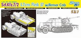 DML SdKfz 7/2 Halftrack w/3.7 Flak 37 Gun (2 in 1) Plastic Model Halftrack Kit 1/35 Scale #6542 DML SdKfz 7/2 Halftrack w/3.7 Flak 37 Gun (2 in 1) Plastic Model Halftrack Kit 1/35 Scale #6542