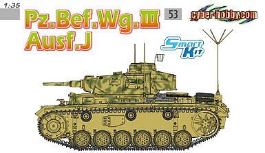 DML PzBefWg III Ausf J Tank Plastic Model Tank Kit 1/35 Scale #6544