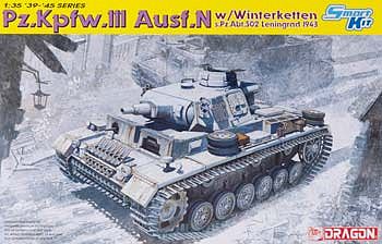 DML PzKpfw III Ausf N Tank Leningrad 1943 Plastic Model Tank Kit 1/35 Scale #6606