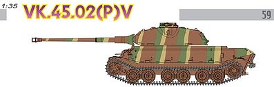 Dragon Models VK45.02(P)V Tank (Ltd Edition) -- Plastic Model Tank Kit -- 1/35 Scale -- #6613