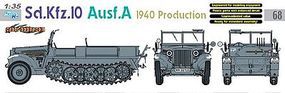 SdKfz 10 Ausf A 1940 Production Halftrack Plastic Model Halftrack Kit 1/35 Scale #6630