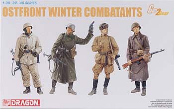DML Ostfront Winter Combatants 1942-43 (4) Plastic Model Military Figure 1/35 Scale #6652