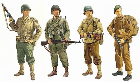 DML Allied Force ETO 1944 (4 Figure Set) Plastic Model Military Figure 1/35 Scale #6653