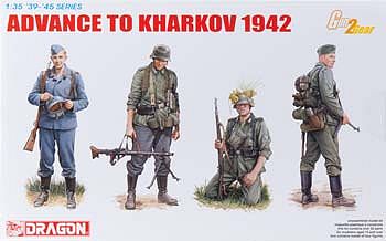 DML Advance To Kharkov 1942 (4 Figure Set) Plastic Model Military Figure Kit 1/35 Scale #6656