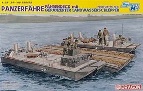 DML Panzer Ferry w/Land-Wasser-Schlepper II (LWS) Plastic Model Ferry Kit 1/35 Scale #6669