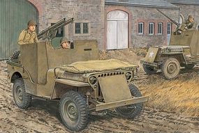 1/4 Ton Armored 4x4 Truck w/Bazookas Plastic Model Armored Truck Kit 1/35 Scale #6748