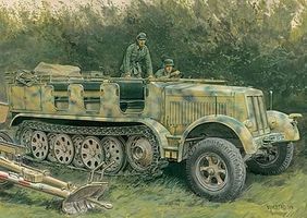 Sd.Kfz.7 1943 Production Plastic Model Military Vehicle Kit 1/35 Scale #6794