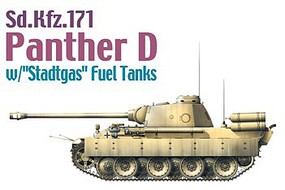 DML SdKfz 171 Panther D w/Stadtgas Fuel Tanks Plastic Model Military Tank Kit 1/35 Scale #6881