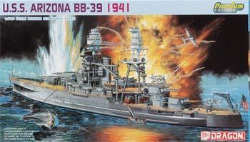 DML USS Arizona BB-39 Premium Ed Plastic Model Battleship Kit 1/700 Scale #7053