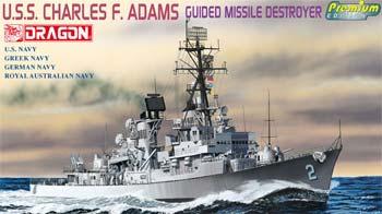 DML USS Charles F Adams DDG-2 Plastic Model Destroyer Kit 1/700 Scale #7059