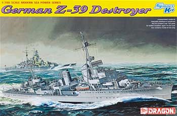 DML German Z39 Destroyer Plastic Model Destroyer Kit 1/700 Scale #7103