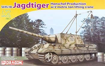 Dragon 7345 1:72 SdKfz 186 Jagdtiger Henschel Tank w/Lifting Crane 