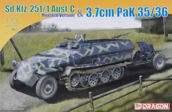 DML SdKfz 251/1 Ausf C Rivetted Version Plastic Model Halftrack Kit 1/72 Scale #7371