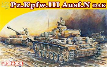 DML Pz.Kpfw.III Ausf.N DAK Armor Pro Series Plastic Model Tank Kit 1/72 Scale #7386