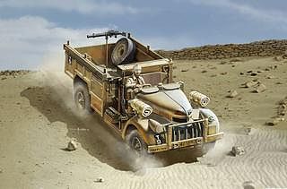 DML Long Range Desert Group Patrol Car w/Lewis Gun Plastic Model Military Vehicle 1/72 #7439