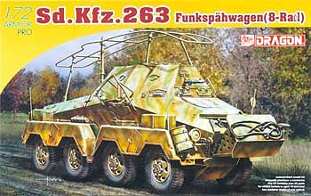 DML Sd.Kfz.263 Schwerer Panzerspahwagen Plastic Model Armored Vehicle 1/72 Scale #7444