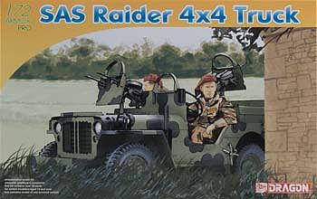 DML SAS Raider 4x4 Truck Northwest Europeon Plastic Model Military Vehicle 1/72 Scale #7481