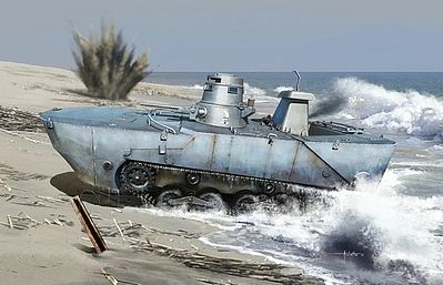 DML IJN Type 2 Amphibious Tank w/Floating Pontoon Plastic Model Tank Kit 1/72 Scale #7485