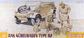 DML DAK Type 82 Kubelwagen (Re-Issue) Plastic Model Military Vehicle Kit 1/6 Scale #75021