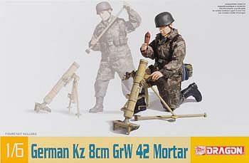 DML German Kz 8cm GrW 42 Mortar Plastic Model Weapons Kit 1/6 Scale #75023