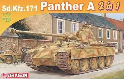 DML SdKfz 171 Panther A Tank (2 in 1) Plastic Model Military Vehicle 1/72 Scale #7546