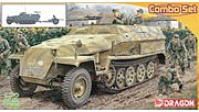 DML Sd.Kfz.251/7 Ausf.C+3.7cm Plastic Model Military Vehicle 1/72 Scale #7611