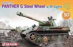 DML SdKfz 171 Panther G Steel-Type Wheel Tank IR Sights Plastic Model Tank Kit 1/72 Scale #7697
