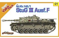 DML SdKfz 142/1 StuG III Ausf F Tank w/Russian Crew Plastic Model Tank Kit 1/35 Scale #9101