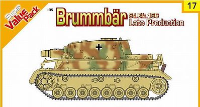 DML Brummbar SdKfz 166 Late Tank w/Crew East Prussia Plastic Model Tank Kit 1/35 Scale #9117