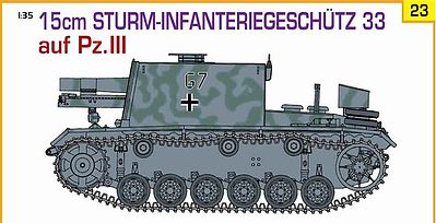 DML 15cm Sturm-Infanteriegeshute 33 Ausf Pz III Plastic Model Military Vehicle Kit 1/35 #9123