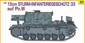 15cm Sturm-Infanteriegeshute 33 Ausf Pz III Plastic Model Military Vehicle Kit 1/35 #9123