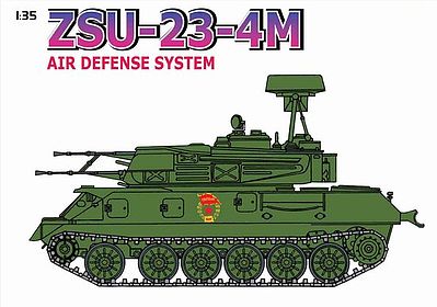 DML ZSU23-4M Air Defense System w/Motor Rifle Troops Plastic Model Military Tank Kit 1/35 #9130