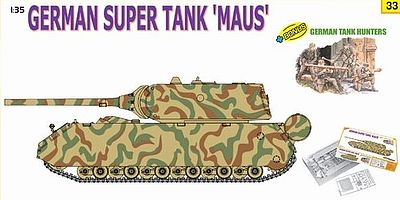 DML German Super Maus Tank w/Hunter Team Plastic Model Military Vehicle Kit 1/35 Scale #9133